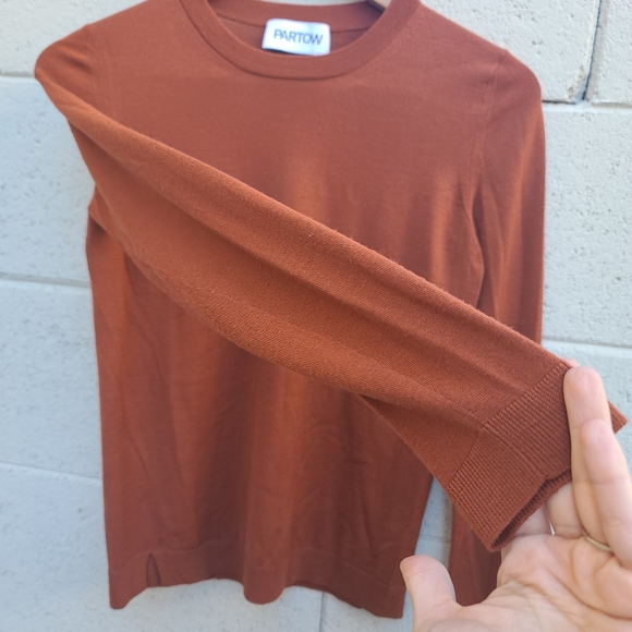 Partow | Greta Merino Wool Sweater in Rust - Picture 10 of 16